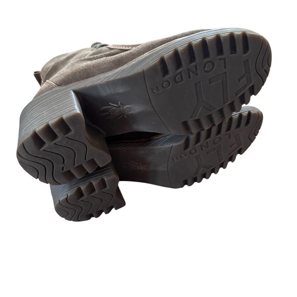 Fly London Boots Women Size 40 Brown Suede Leather Ankle Booties Outdoor - Picture 6 of 7